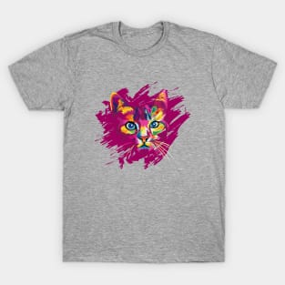 Colorful cat T-Shirt